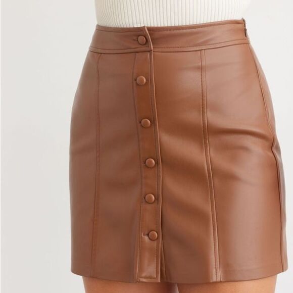 Dynamite Faux Leather Mini Skirt - Picture 3 of 5